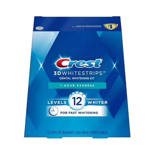 Crest 1 Hour Express 12 Levels Whiter Whitestrips (10 zacskó – 20 csík)