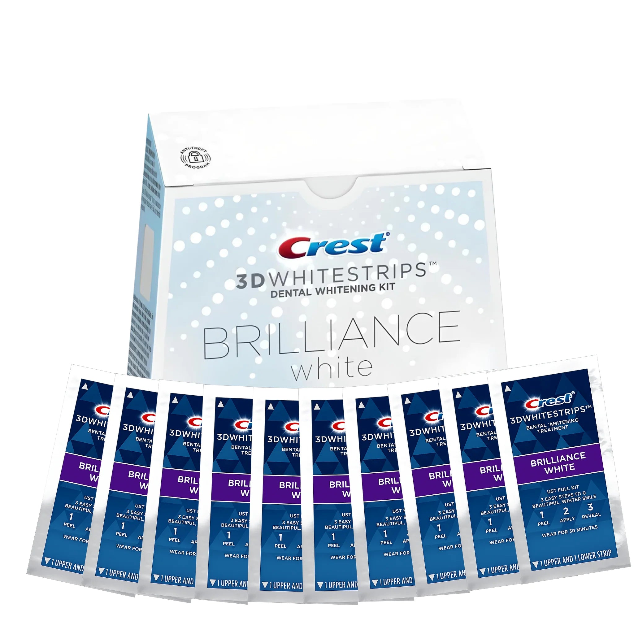 Crest 3D Whitestrips Brillance White (10 zacskó – 20 csík)