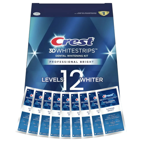 Crest 3D Whitestrips Professional Bright 12 Levels Whiter (9 zacskó – 18 csík)