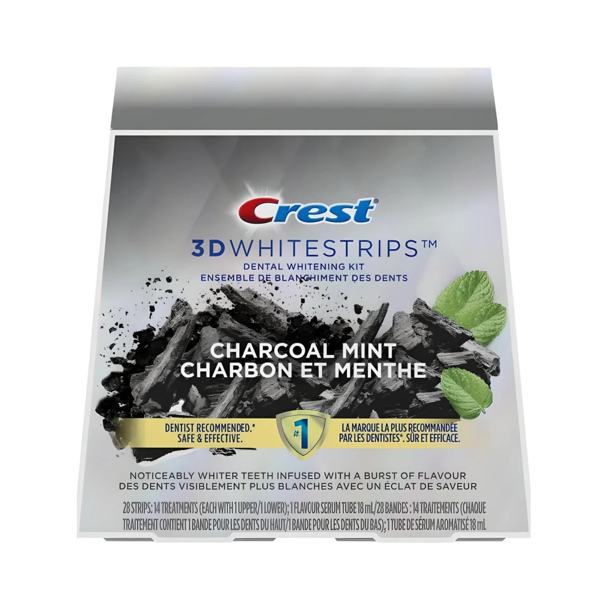Crest Brilliance White Charcoal Mint Whitestrips (14 zacskó – 28 csík)