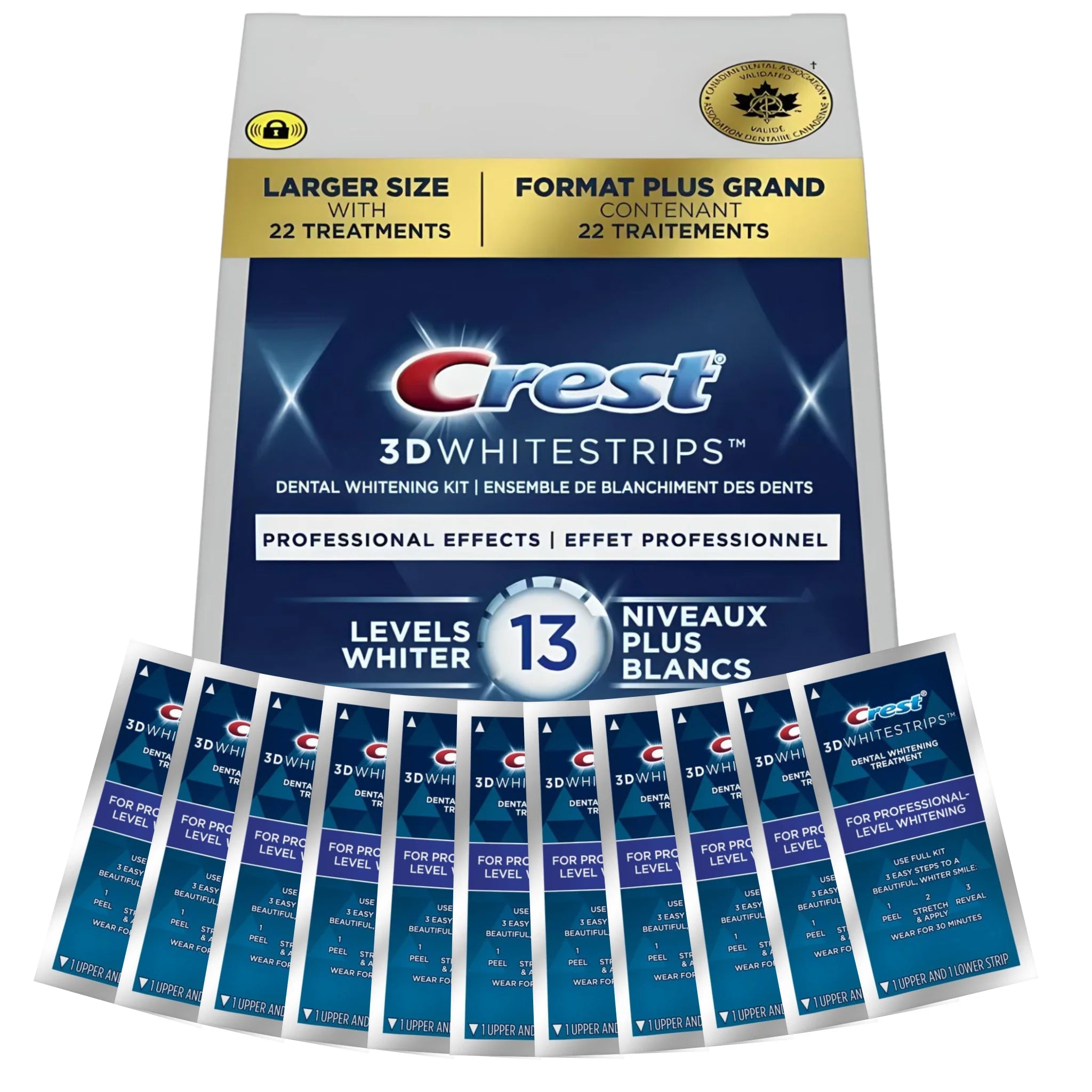 Crest Professional Effects 13 Levels Whiter Whitestrips (11 zacskó – 22 csík)