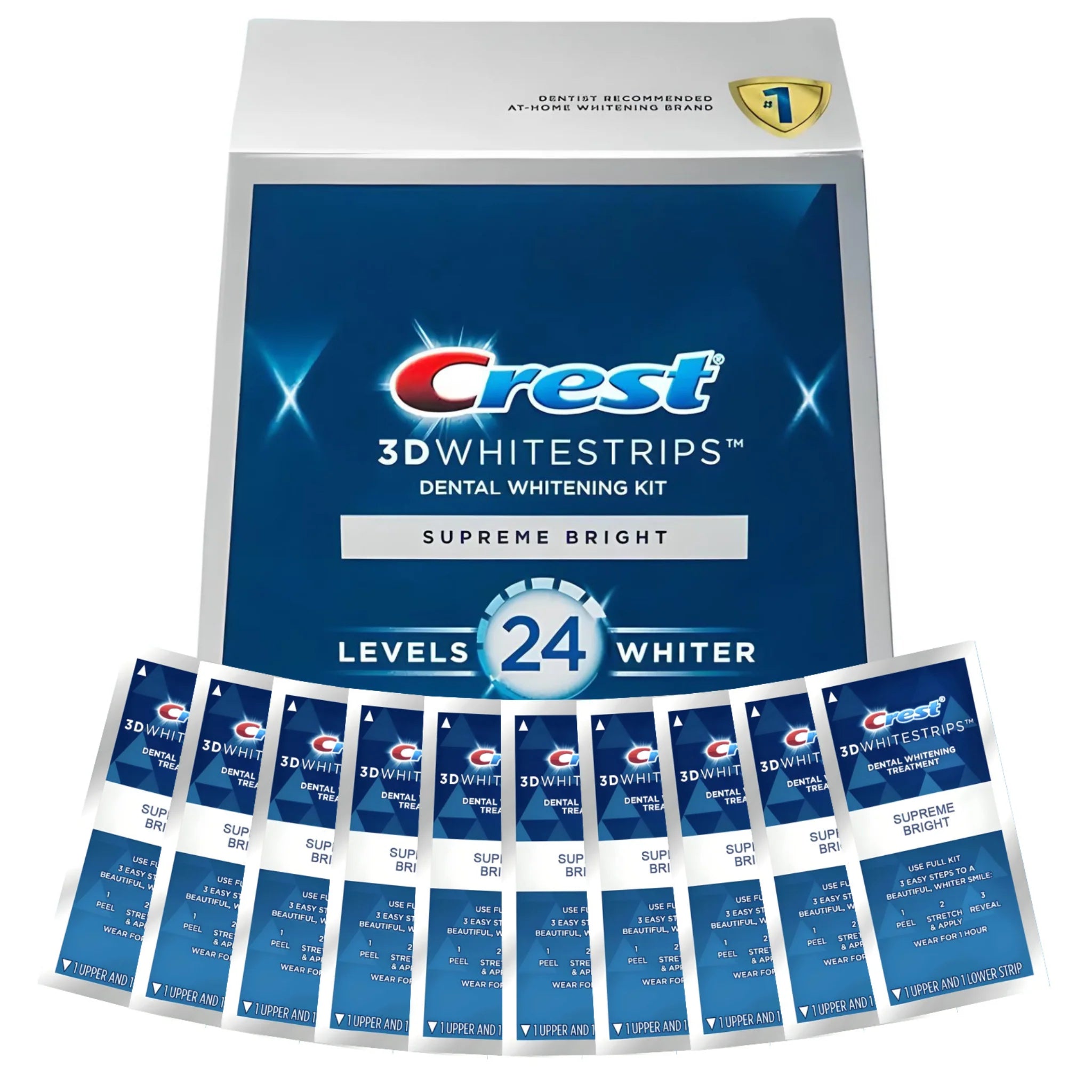 Crest Supreme Bright 24 Whitestrips (10 zacskó – 20 csík)