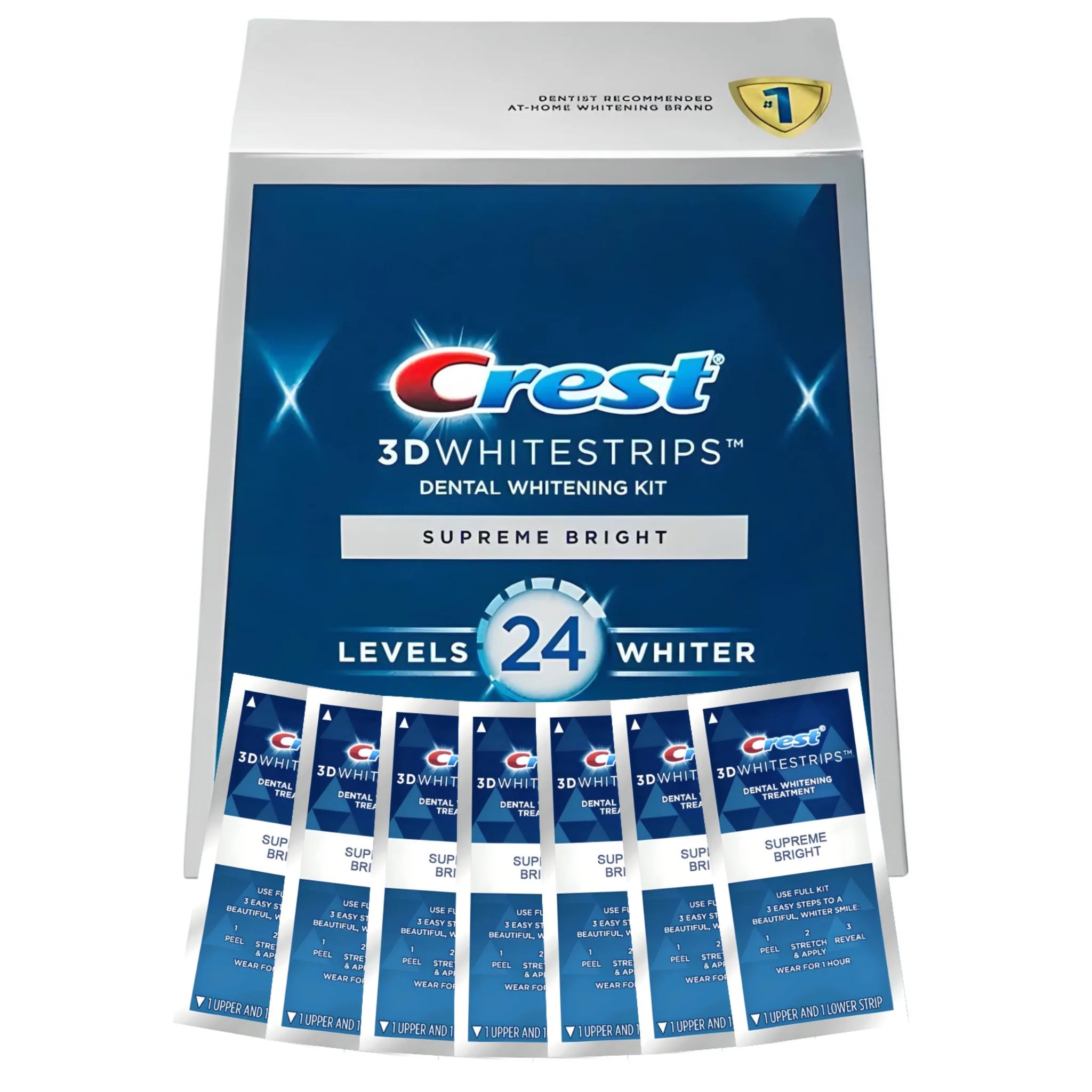 Crest Supreme Bright 24 Whitestrips (7 zacskó – 14 csík)