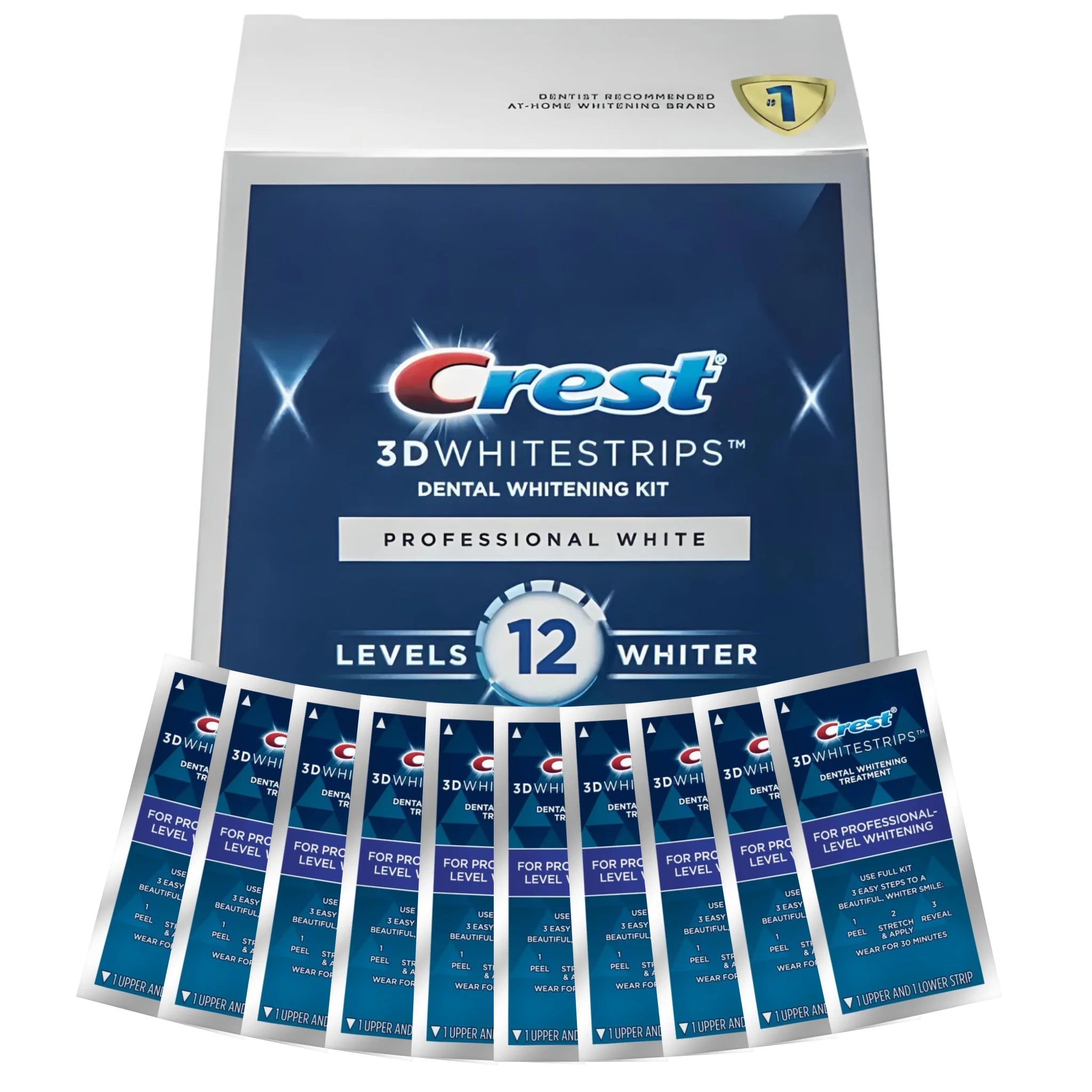 Crest 3D Whitestrips Professional White 12 Levels Whiter (10 zacskó – 20 csík)