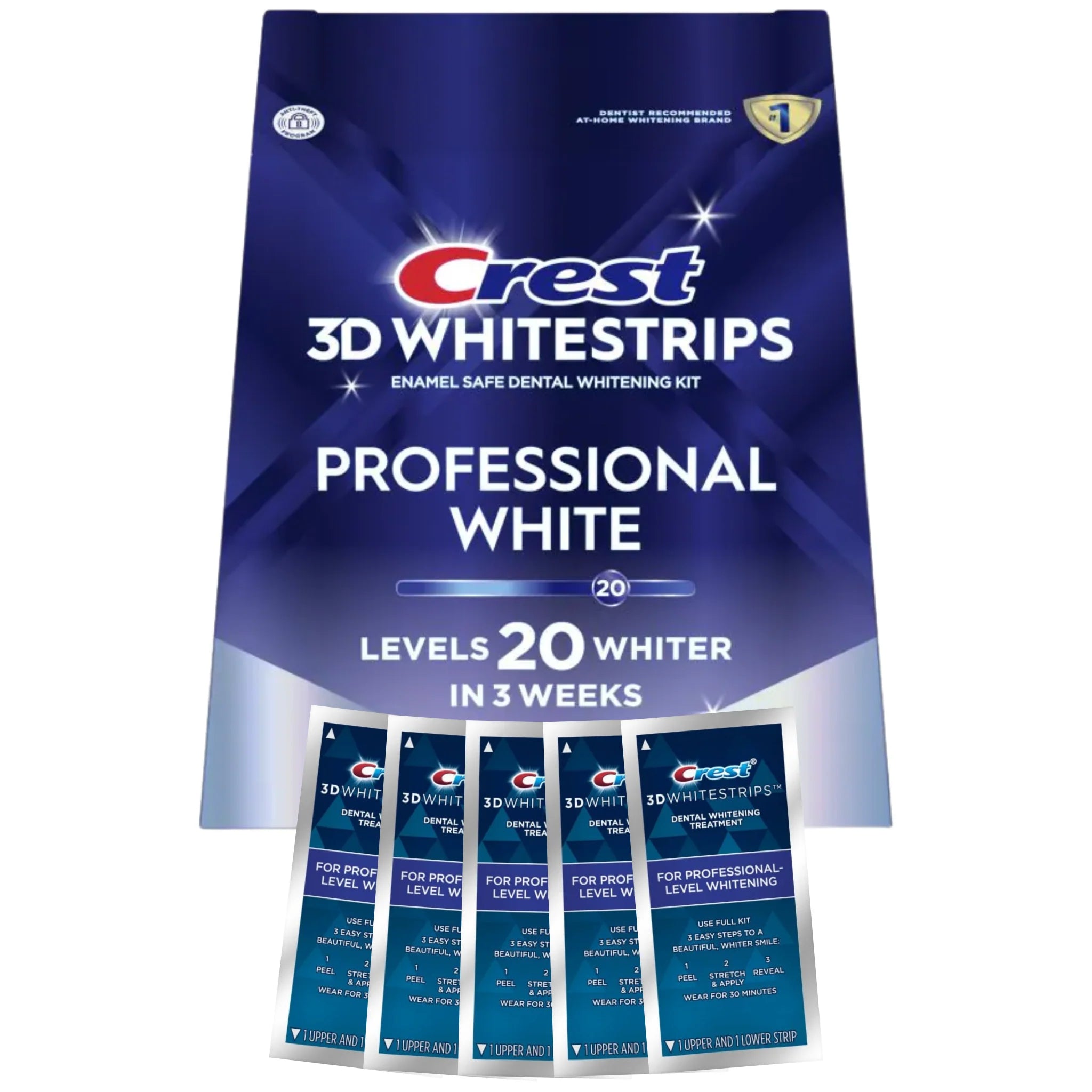 Crest For Professional-Level Whitening – 5 zacskó, 10 csík