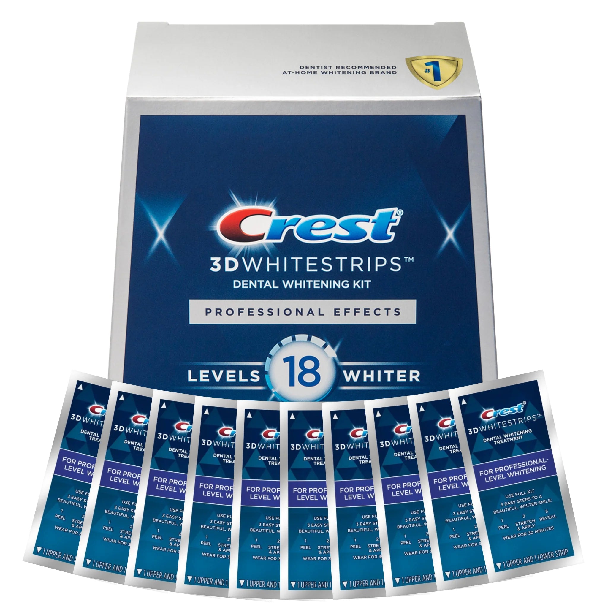 Crest 3D Professional Effects 18 Level Whitestrips (10 zacskó – 20 csík)