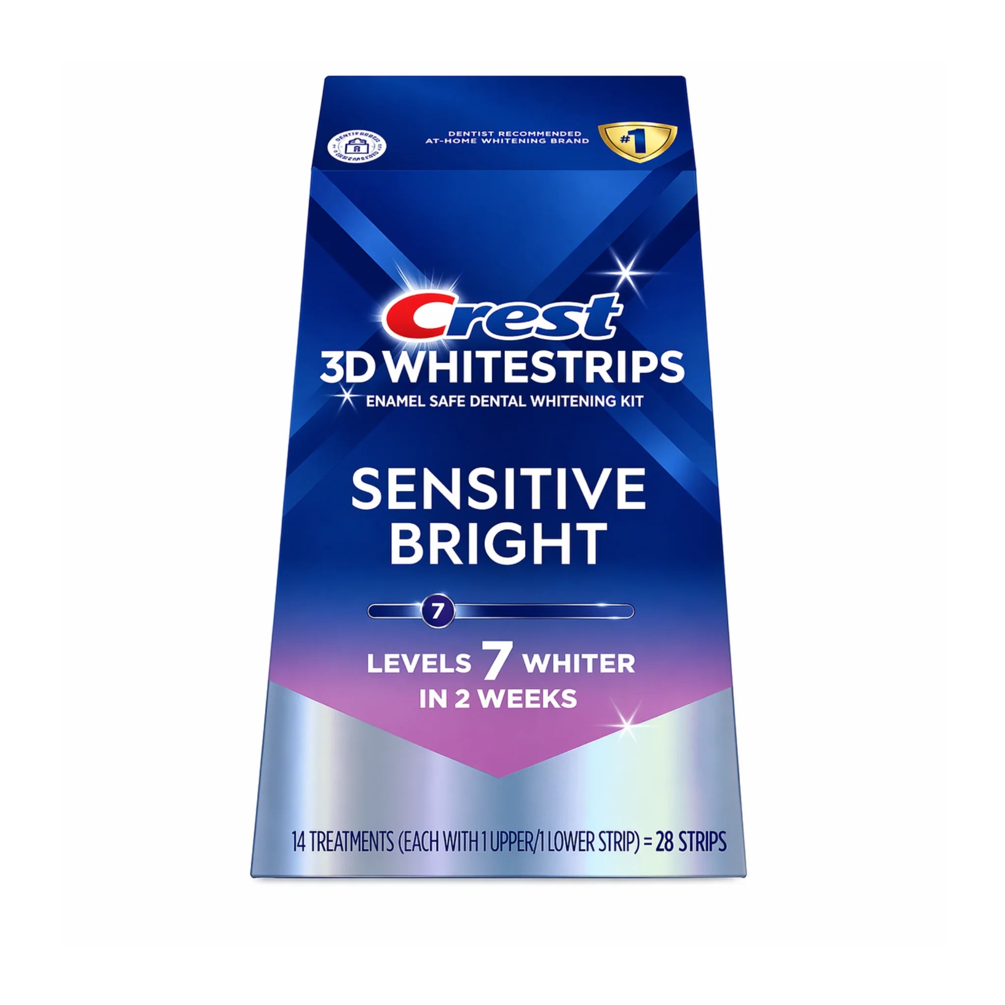 Crest Sensitive Bright 7 Levels Whiter Whitestrips (14 zacskó – 28 csík)